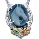 Cameo Horse Head Pendant - by Landstrom's